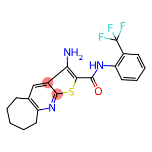 3-amino-N-[2-(trifluoromethyl)phenyl]-6,7,8,9-tetrahydro-5H-cyclohepta[b]thieno[3,2-e]pyridine-2-carboxamide