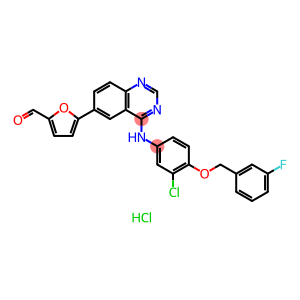 5-(4-((3-氯-4-((3-氟苄基)氧基)苯基)氨基)喹唑啉-6-基)呋喃-2-甲醛盐酸盐