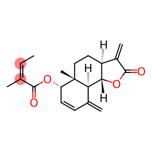 (Z)-2-Methyl-2-butenoic acid [(3aS)-2,3,3a,4,5,5a,6,9,9aβ,9bα-decahydro-5aα-methyl-3,9-bis(methylene)-2-oxonaphtho[1,2-b]furan-6β-yl] ester