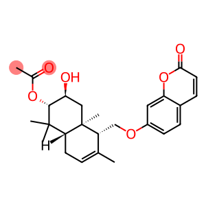 (-)-7-[[(1R)-6α-Acetoxy-1,4,4aβ,5,6,7,8,8a-octahydro-7β-hydroxy-2,5,5,8aα-tetramethylnaphthalene-1α-yl]methoxy]-2H-1-benzopyran-2-one