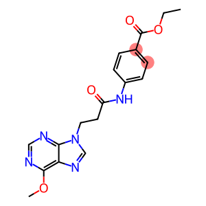 Benzoic acid, 4-[[3-(6-methoxy-9H-purin-9-yl)-1-oxopropyl]amino]-, ethyl ester