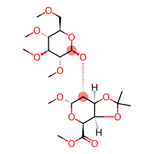 Methyl 3-O,4-O-isopropylidene-2-O-(2-O,3-O,4-O,6-O-tetramethyl-β-D-glucopyranosyl)-α-D-galactopyranosiduronic acid methyl ester