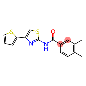 3,4-dimethyl-N-(4-(thiophen-2-yl)thiazol-2-yl)benzamide