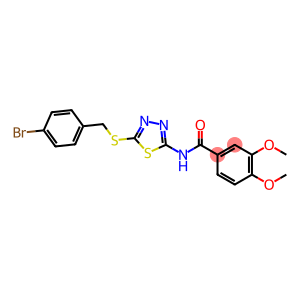 N-(5-((4-bromobenzyl)thio)-1,3,4-thiadiazol-2-yl)-3,4-dimethoxybenzamide