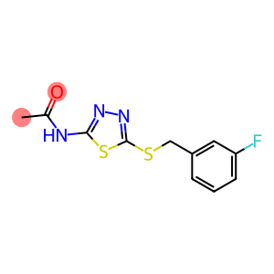 N-(5-[(3-FLUOROBENZYL)SULFANYL]-1,3,4-THIADIAZOL-2-YL)ACETAMIDE