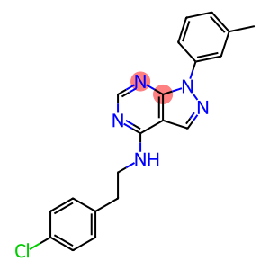 1H-Pyrazolo[3,4-d]pyrimidin-4-amine, N-[2-(4-chlorophenyl)ethyl]-1-(3-methylphenyl)-