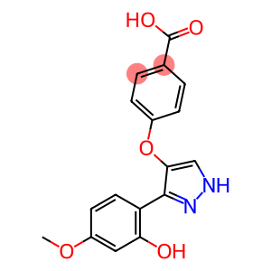 3-(2-Hydroxy-4-Methoxyphenyl)-4-(4-carboxyphenoxy)-1H-pyrazole