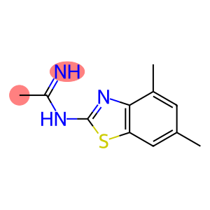 Ethanimidamide, N-(4,6-dimethyl-2-benzothiazolyl)- (9CI)