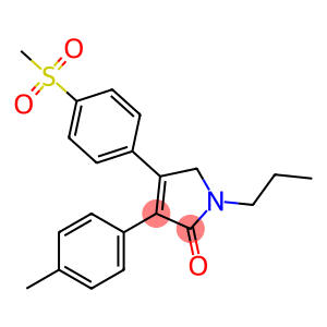 2H-Pyrrol-2-one, 1,5-dihydro-3-(4-methylphenyl)-4-[4-(methylsulfonyl)phenyl]-1-propyl-