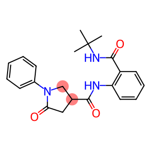 5-oxo-1-phenyl-N-[2-(tert-butylcarbamoyl)phenyl]pyrrolidine-3-carboxam ide