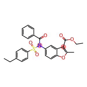 ethyl 5-{benzoyl[(4-ethylphenyl)sulfonyl]amino}-2-methyl-1-benzofuran-3-carboxylate