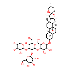 (25R)-3β-[[4-O-[2-O-(β-D-Glucopyranosyl)-3-O-(β-D-xylopyranosyl)-β-D-glucopyranosyl]-β-D-galactopyranosyl]oxy]-5α-spirostane