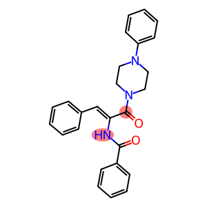 N-{2-phenyl-1-[(4-phenyl-1-piperazinyl)carbonyl]vinyl}benzamide