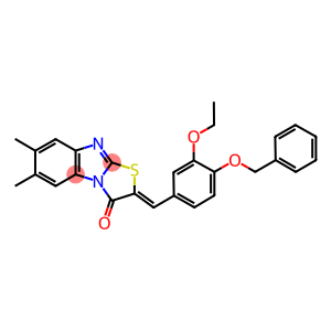 2-[4-(benzyloxy)-3-ethoxybenzylidene]-6,7-dimethyl[1,3]thiazolo[3,2-a]benzimidazol-3(2H)-one