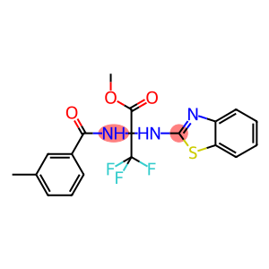 methyl 2-(1,3-benzothiazol-2-ylamino)-3,3,3-trifluoro-2-[(3-methylbenzoyl)amino]propanoate