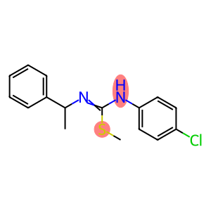 (E)-N'-(4-chlorophenyl)-N-(1-phenylethyl)(methylsulfanyl)methanimidamide