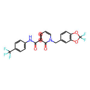 1-[(2,2-difluoro-2H-1,3-benzodioxol-5-yl)methyl]-2-oxo-N-[4-(trifluoromethyl)phenyl]-1,2-dihydropyridine-3-carboxamide