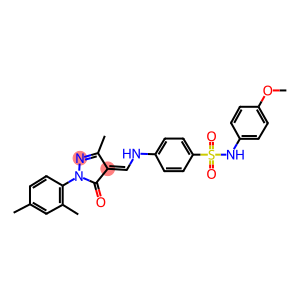 4-({[1-(2,4-dimethylphenyl)-3-methyl-5-oxo-1,5-dihydro-4H-pyrazol-4-ylidene]methyl}amino)-N-(4-methoxyphenyl)benzenesulfonamide