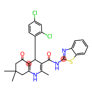 N-(1,3-benzothiazol-2-yl)-4-(2,4-dichlorophenyl)-2,7,7-trimethyl-5-oxo-1,4,5,6,7,8-hexahydroquinoline-3-carboxamide