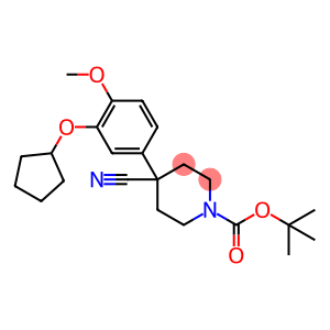 叔-丁基 4-氰基-4-(3-(环戊氧基)-4-甲氧苯基)哌啶-1-甲酸基酯