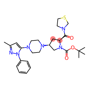 (2S,4S)-4-[4-(3-甲基-1-苯基-1H-吡唑-5-基)-1-哌嗪基]-2-(3-噻唑烷