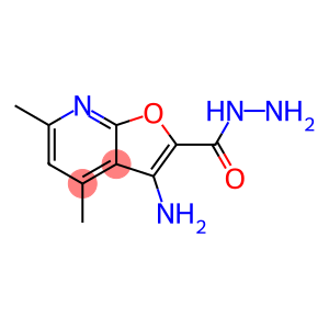 Furo[2,3-b]pyridine-2-carboxylic acid, 3-amino-4,6-dimethyl-, hydrazide (9CI)