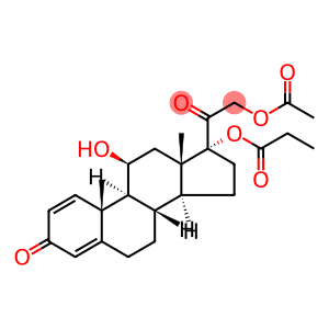 Pregna-1,4-diene-3,20-dione, 21-(acetyloxy)-11-hydroxy-17-(1-oxopropoxy)-, (11β)-