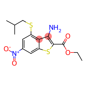 ethyl 3-amino-6-nitro-4-(isobutylsulfanyl)-1-benzothiophene-2-carboxylate