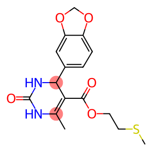 2-(methylsulfanyl)ethyl 4-(1,3-benzodioxol-5-yl)-6-methyl-2-oxo-1,2,3,4-tetrahydro-5-pyrimidinecarboxylate