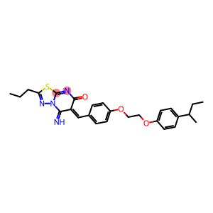 6-{4-[2-(4-sec-butylphenoxy)ethoxy]benzylidene}-5-imino-2-propyl-5,6-dihydro-7H-[1,3,4]thiadiazolo[3,2-a]pyrimidin-7-one