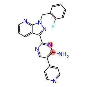 4-Pyrimidinamine, 2-[1-[(2-fluorophenyl)methyl]-1H-pyrazolo[3,4-b]pyridin-3-yl]-5-(4-pyridinyl)-