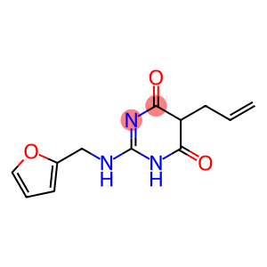 4,6(1H,5H)-Pyrimidinedione, 2-[(2-furanylmethyl)amino]-5-(2-propen-1-yl)-