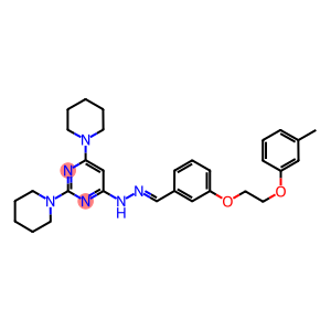 3-[2-(3-methylphenoxy)ethoxy]benzaldehyde (2,6-dipiperidin-1-ylpyrimidin-4-yl)hydrazone