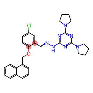 5-chloro-2-(1-naphthylmethoxy)benzaldehyde (4,6-dipyrrolidin-1-yl-1,3,5-triazin-2-yl)hydrazone