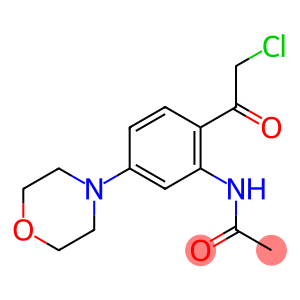 Acetamide,  N-[2-(chloroacetyl)-5-(4-morpholinyl)phenyl]-  (9CI)