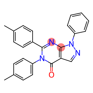 5,6-bis(4-methylphenyl)-1-phenyl-1,5-dihydro-4H-pyrazolo[3,4-d]pyrimidin-4-one