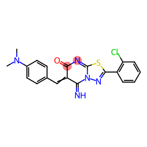 2-(2-chlorophenyl)-6-[4-(dimethylamino)benzylidene]-5-imino-5,6-dihydro-7H-[1,3,4]thiadiazolo[3,2-a]pyrimidin-7-one