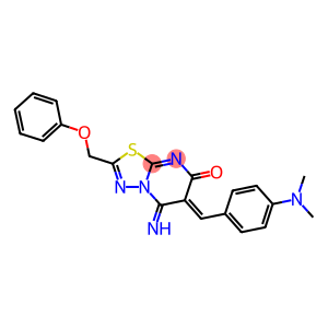 6-[4-(dimethylamino)benzylidene]-5-imino-2-(phenoxymethyl)-5,6-dihydro-7H-[1,3,4]thiadiazolo[3,2-a]pyrimidin-7-one