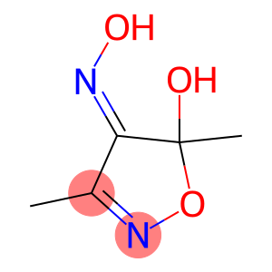 4(5H)-Isoxazolone, 5-hydroxy-3,5-dimethyl-, oxime (9CI)