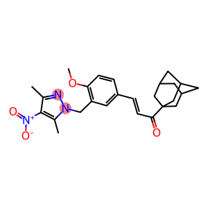 1-(1-adamantyl)-3-[3-({4-nitro-3,5-dimethyl-1H-pyrazol-1-yl}methyl)-4-methoxyphenyl]-2-propen-1-one