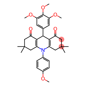 10-(4-methoxyphenyl)-3,3,6,6-tetramethyl-9-(3,4,5-trimethoxyphenyl)-3,4,6,7,9,10-hexahydro-1,8(2H,5H)-acridinedione