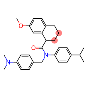 N-[[4-(dimethylamino)phenyl]methyl]-7-methoxy-N-(4-propan-2-ylphenyl)-1,2,3,4-tetrahydronaphthalene-1-carboxamide