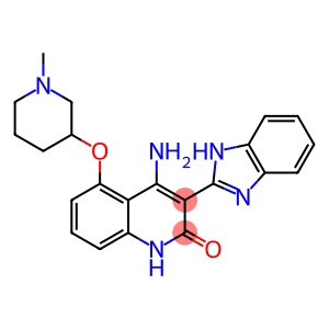 4-Amino-3-(1H-benzimidazol-2-yl)-5-[(1-methyl-3-piperidinyl)oxy]-2(1H)-quinolinone