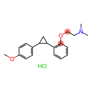 Ethanamine, 2-[2-[2-(4-methoxyphenyl)cyclopropyl]phenoxy]-N,N-dimethyl-, hydrochloride (1:1)