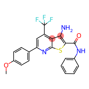 3-amino-6-(4-methoxyphenyl)-N-phenyl-4-(trifluoromethyl)thieno[2,3-b]pyridine-2-carboxamide