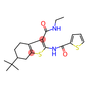 6-tert-butyl-N-ethyl-2-[(2-thienylcarbonyl)amino]-4,5,6,7-tetrahydro-1-benzothiophene-3-carboxamide