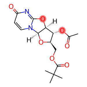 2,2-Dimethylpropionic acid [(2R)-3β-acetoxy-2,3,3aβ,9aβ-tetrahydro-6-oxo-6H-furo[2',3':4,5]oxazolo[3,2-a]pyrimidin-2α-yl]methyl ester