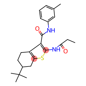 6-tert-butyl-N-(3-methylphenyl)-2-(propionylamino)-4,5,6,7-tetrahydro-1-benzothiophene-3-carboxamide