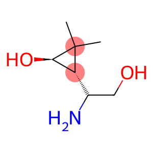 Cyclopropaneethanol, beta-amino-3-hydroxy-2,2-dimethyl-, (betaR,1R,3S)-rel- (9CI)