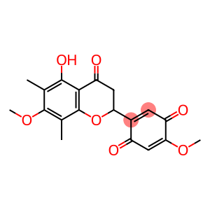 (-)-2-(3,4-Dihydro-5-hydroxy-7-methoxy-6,8-dimethyl-4-oxo-2H-1-benzopyran-2-yl)-5-methoxy-2,5-cyclohexadiene-1,4-dione